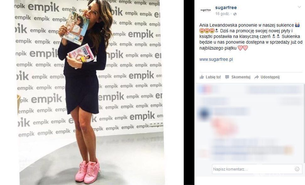 Anna Lewandowska podczas promocji książki "Zdrowe gotowanie by Ann" i płyty 15/7 (fot. Facebook.com/sugarfreebrand)