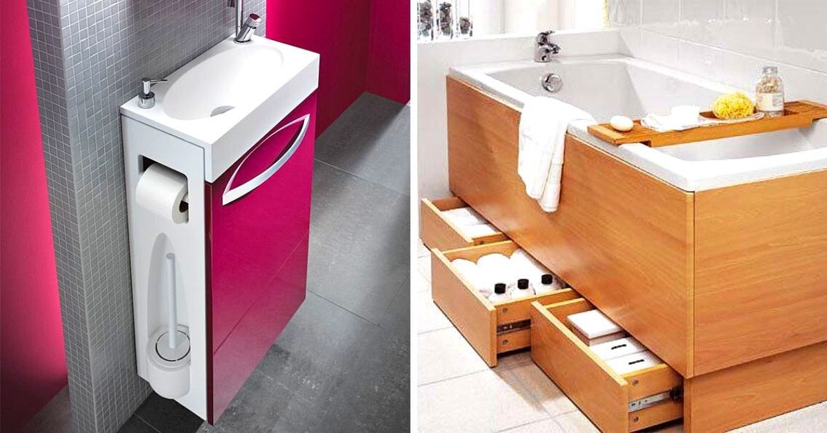 15 Clever Bathroom Hiding Places to Maximize Space and Store Your Stuff