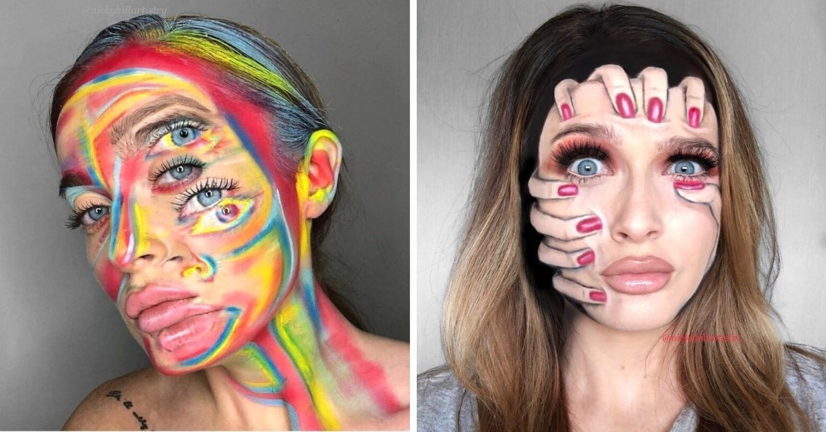21 Makeup Optical Illusions That Will Make Your Head Spin! These Are Not Edited