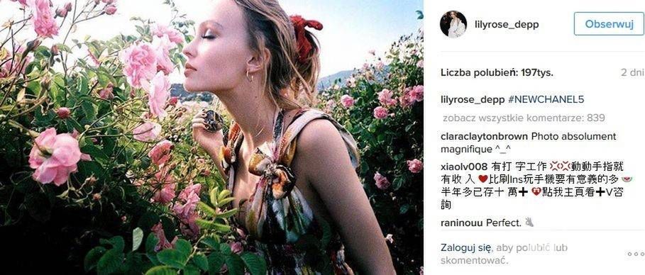 Pierwsza odsłona jesiennej kampanii perfum Chanel No 5  udziałem Lily-Rose Depp
