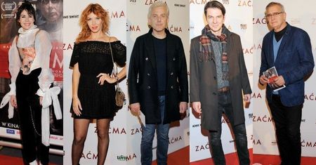 Gwiazdy na premierze filmu "Zaćma": Olga Bołądź, Agata Załęcka, Hubert Urbański, Marcin Kwaśny...