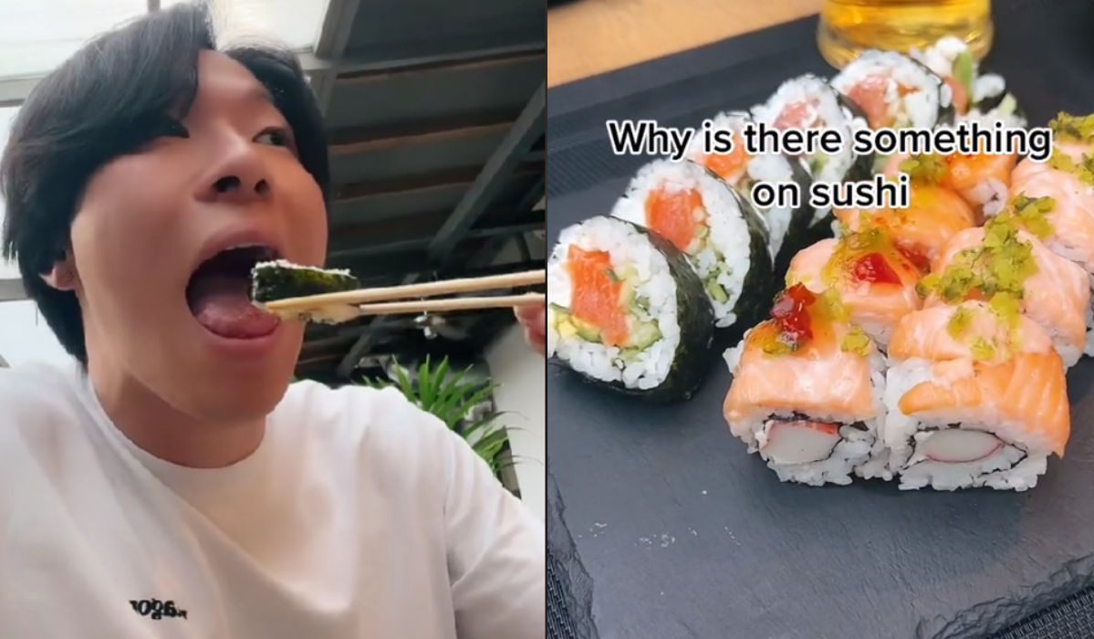 Japończyk spróbował polskiego sushi - Pyszności; foto: TikTok