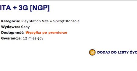 PlayStation Vita z 3G za 1380zł