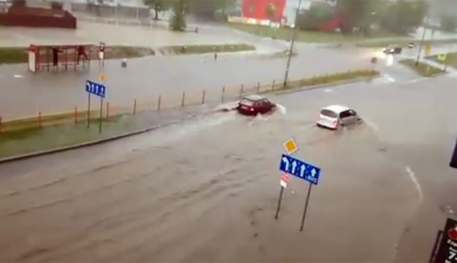 Białystok pod wodą. Zalane ulice i tunele