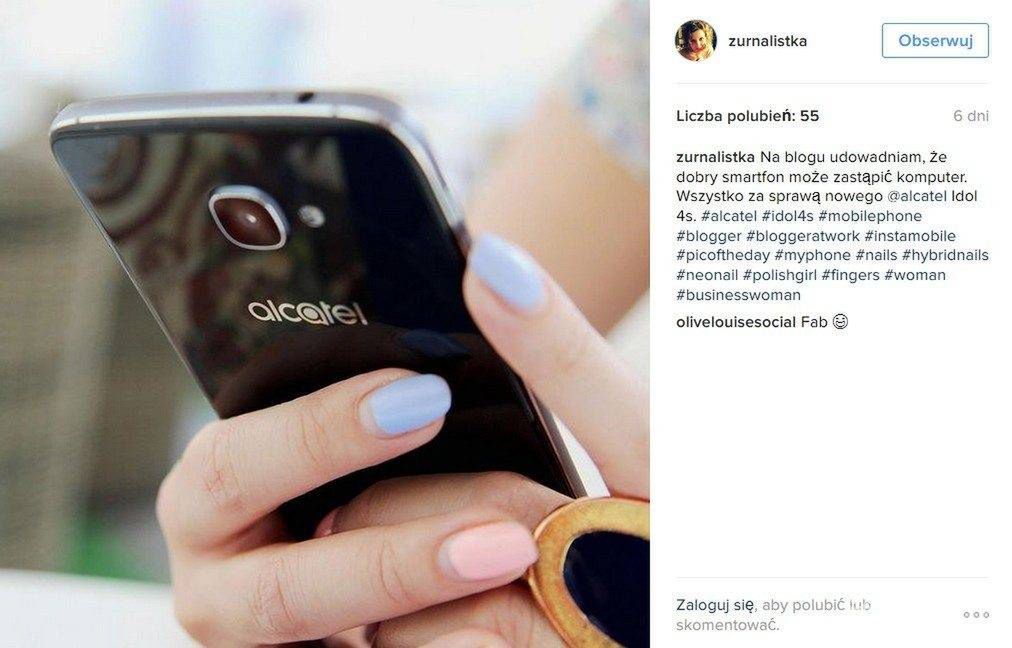 Blogerka Żurnalistka ocenia nowy smartfon Alcatel Idol 4s