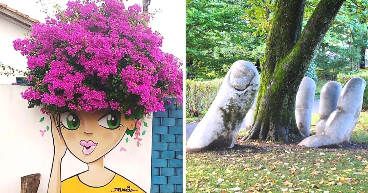 19 Pieces of Street Art Combined with Nature. Nature and Artists Have Created Extraordinary Works!