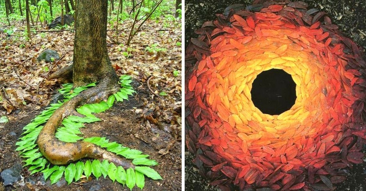 19  Forest Sculptures and Installations Made From Stones, Leaves and Sticks