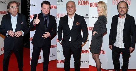 Gwiazdy na premierze filmu "Konwój": Aneta Kręglicka, Janusz Gajos, Robert Więckiewicz, Przemysław Bluszcz, Arkadiusz Jakubik...