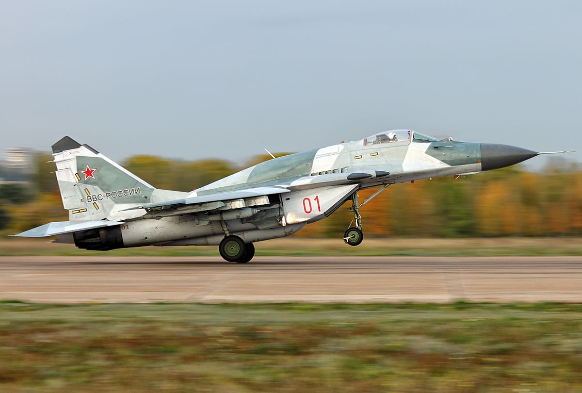 Samolot MiG-29SMT wyprodukowany w przez korporację RSK MiG w zakładach Sokół 