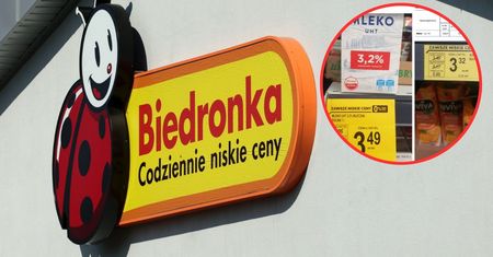 Kupował w Biedronce mleko i sok. Popatrzył na półki i od razu chwycił za telefon: "Mam dowód"