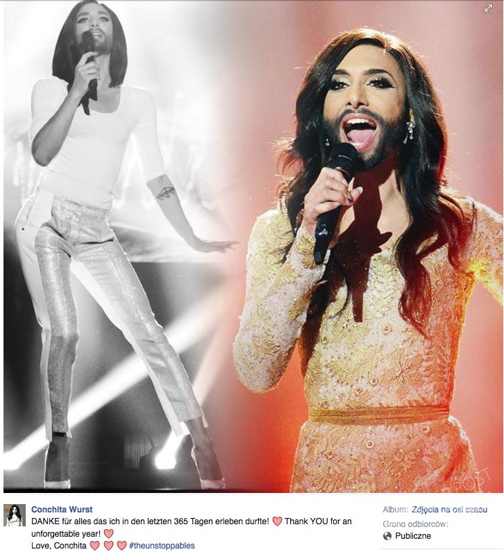 Conchita Wurst wspomina Eurowizję 2014