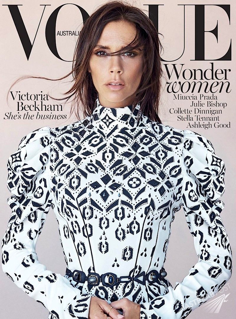 Victoria Beckham w Louis Vuitton na okładce Vogue Australia lipiec 2015