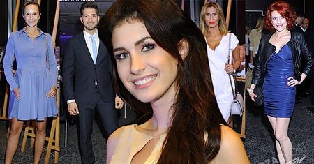 Ewa Mielnicka, Monika Mrozowska, Rafał Maślak, Aleksandra Mikołajczyk na inauguracji projektu "Modny kalendarz"