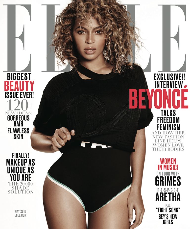 Beyonce na okładce amerykańskiego wydania "Elle", maj 2016