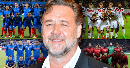 Russell Crowe ma nowego faworyta na EURO 2016. Komu kibicuje? A to niespodzianka