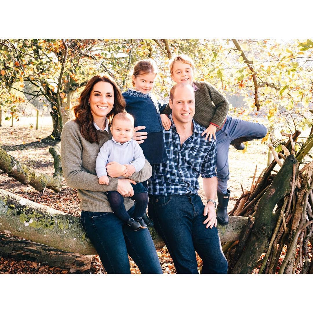 Książę Wiliam, księżna Kate z dziećmi w 2018 r.