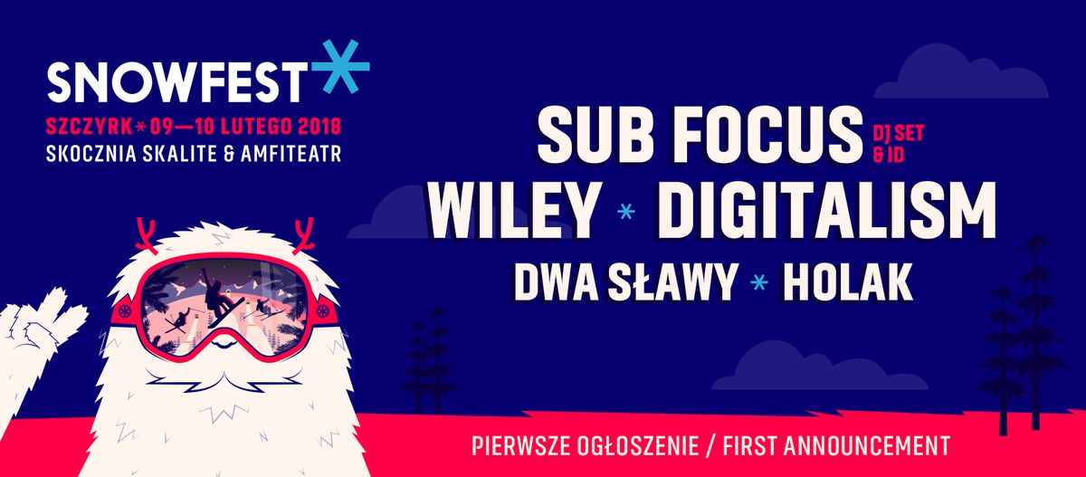 SnowFest 2018: Wiley, Sub Focus, Digitalism, Holak i Dwa Sławy pierwszymi artystami