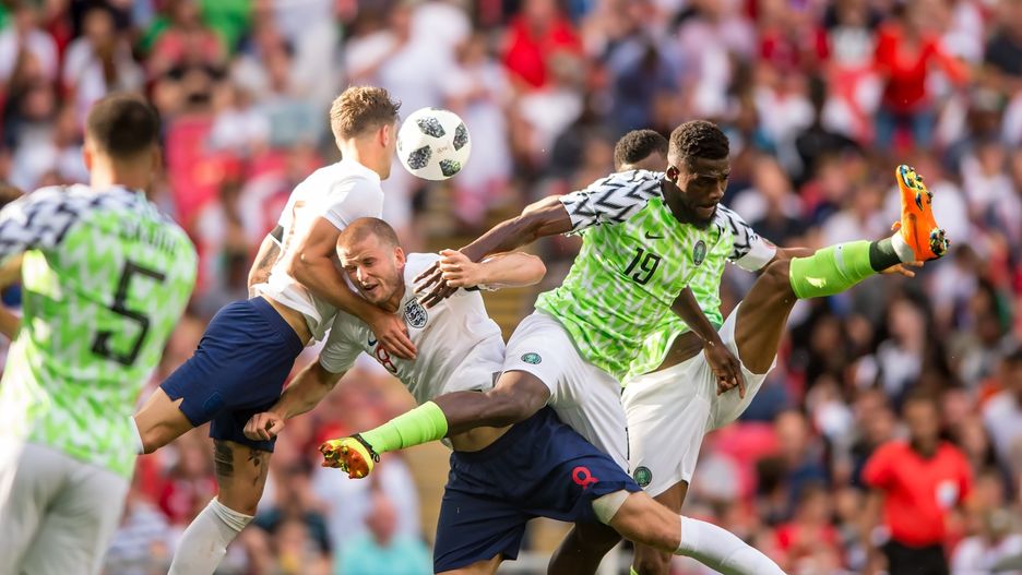 Piłkarze Anglii i Nigerii podczas meczu, 2 czerwca 2018 r.