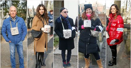 Gwiazdy kwestują na Starych Powązkach: Beata Tadla, Artur Barciś, Karol Strasburger, Katarzyna Dowbor