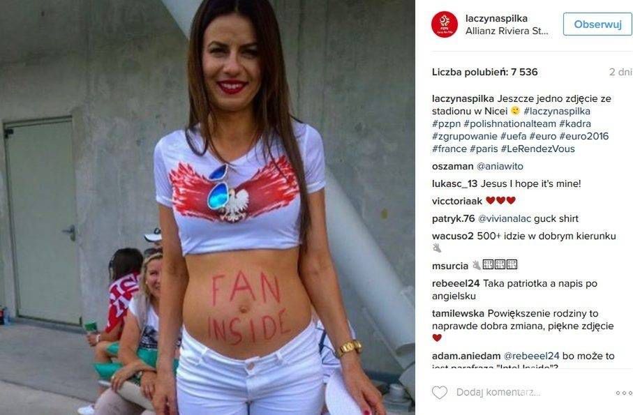 Katarzyna Stendera na profilu na Instagramie PZPN "Łączy nas piłka"