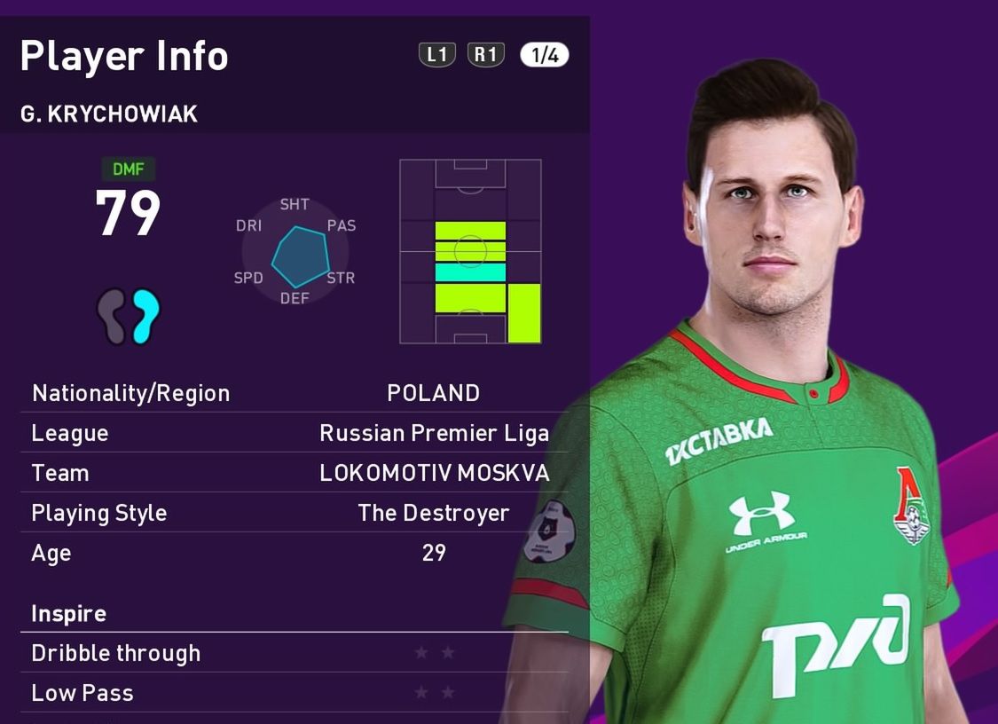 Grzegorz Krychowiak w "PES 2020" 