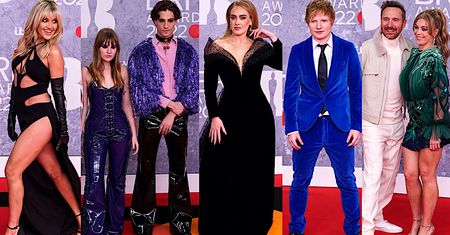 Kreacje gwiazd na gali BRIT Awards 2022: Adele, Ed Sheeran, Maneskin, David Guetta