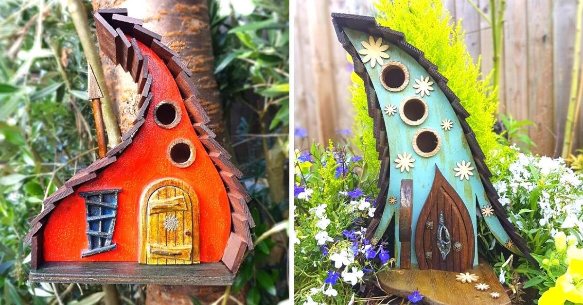 23 Funky Bird Nesting Boxes That Resemble Fairy Tale Houses