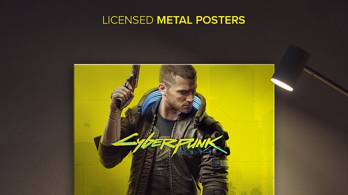 Metalowe plakaty z Cyberpunk 2077 mogą być hitem w USA