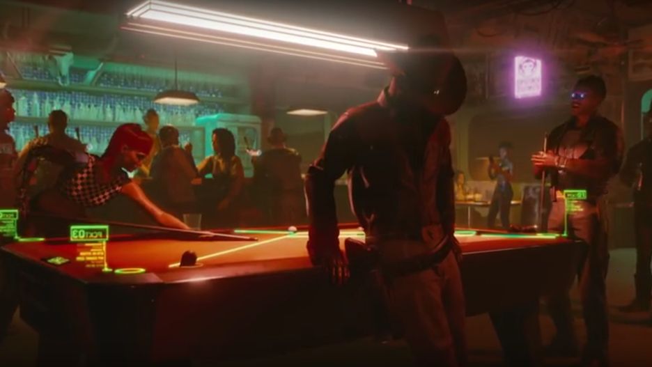 Fragment z trailera do gry "Cyberpunk 2077"
