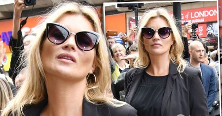 Zjawiskowa Kate Moss promuje ubrania polskiej marki w Londynie. Wysmukliła nogi jednym prostym trikiem