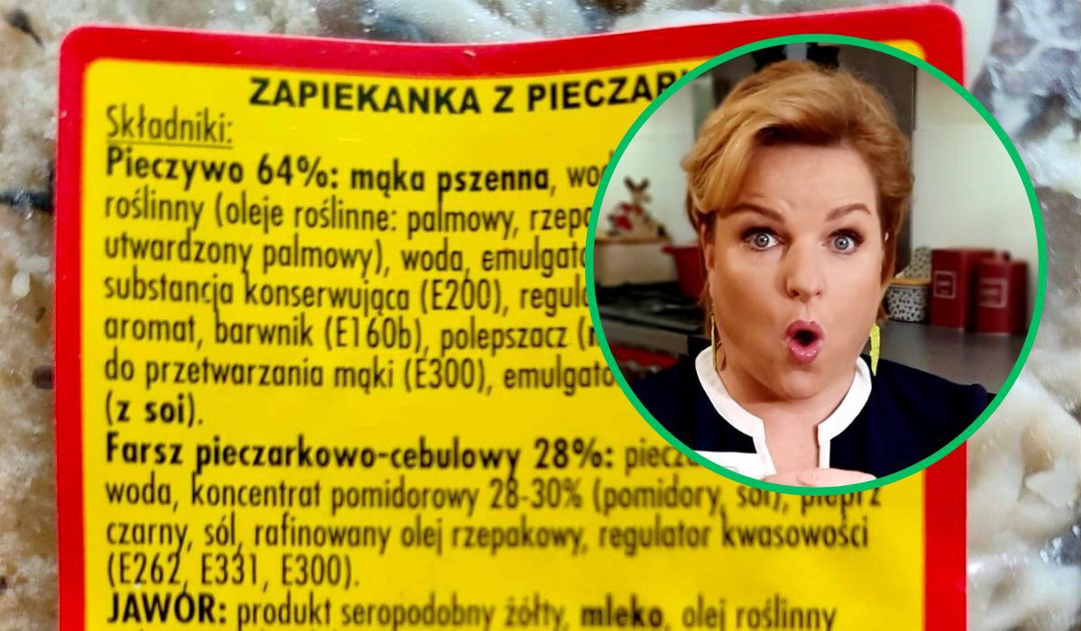 Katarzyna Bosacka znalazła olej palmowy w zapiekance ze sklepu - Pyszności; foto: Facebook: Katarzyna Bosacka