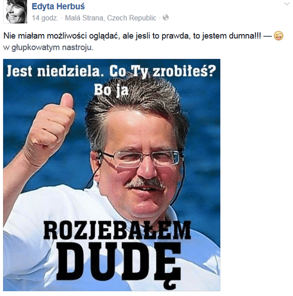 Wpis Edyty Herbuś
Fot. screen z Facebook
