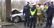 Dwaj mężczyźni ranni w wypadku na drodze z Kamiennej Góry do Jeleniej Góry