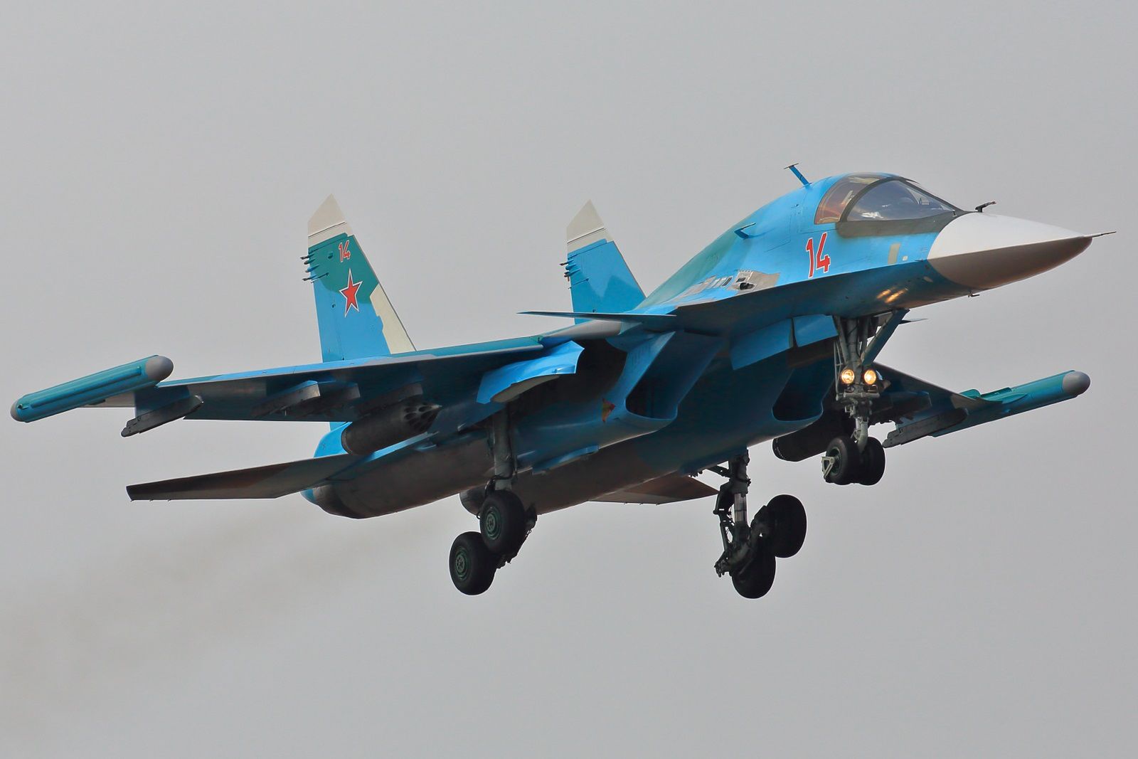 Rosja. Samoloty Su-34 zderzyły się dwa razy w powietrzu