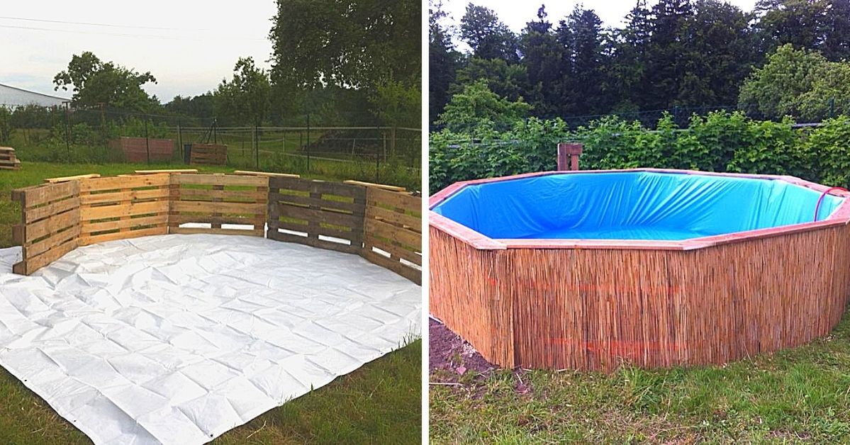 Making a Backyard Pool from Pallets. Easily Done in a Few Hours!