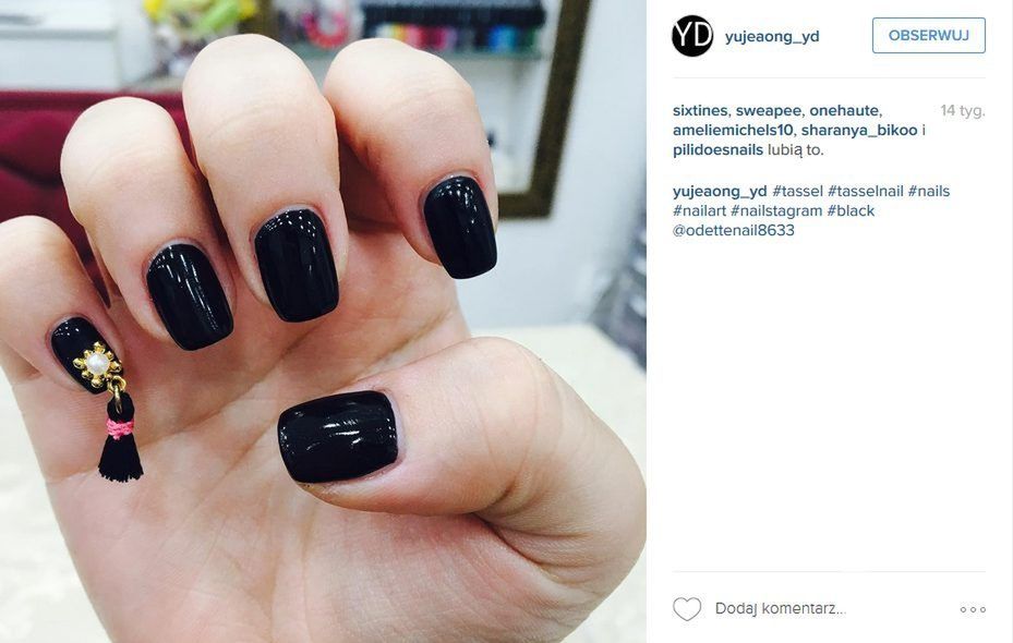 Manicure z frędzelkiem (fot. Instagram)