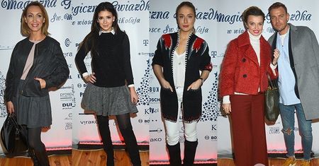 Gwiazdy na Magicznej gwiazdce w restauracji Flaming: Anna Kalczyńska, Katarzyna Sokołowska, Dawid Woliński, Klaudia Halejcio, Natalia Klimas...