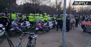 Tłumy ludzi w parku w Amsterdamie.