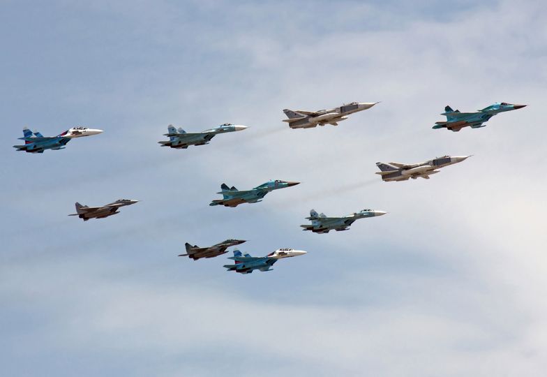 Rosyjskie myśliwce Su-30 przeprowadziły ćwiczenia symulujące ataki w przestrzeni powietrznej Morza Czarnego i Azowskiego