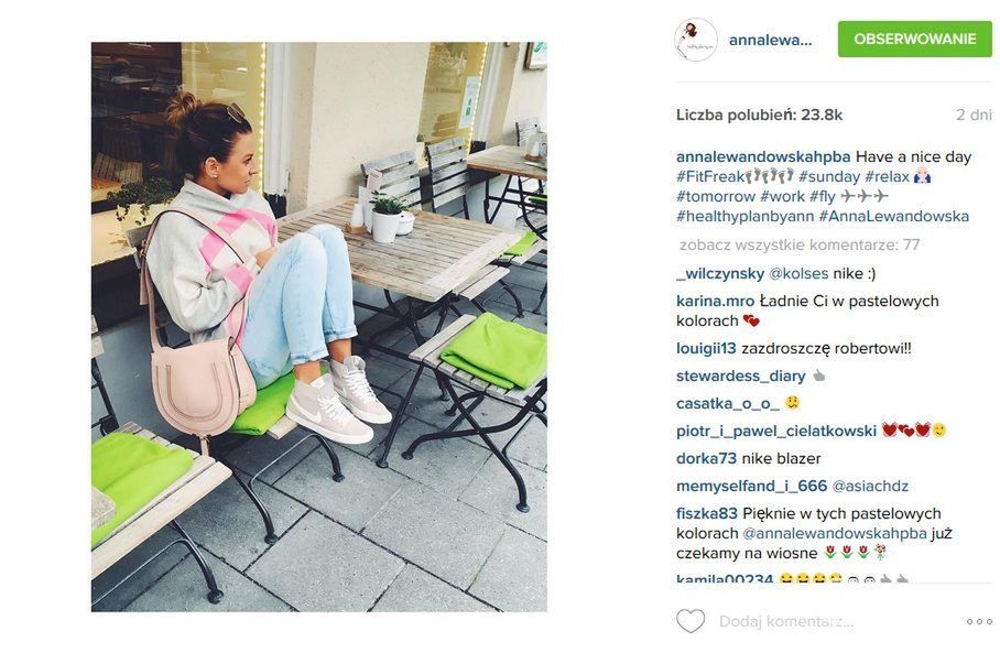 Anna Lewandowska (fot. Instagram)