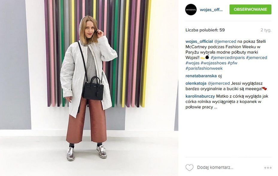 Jessica Mercedes w butach Wojas (fot. Instagram)