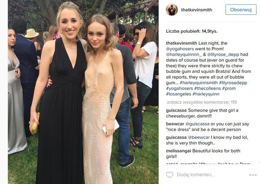 Harley Quinn Smith i Lily-Rose Depp na studniówce (fot. Instagram)