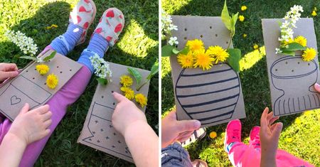 Na spacer zabierz ze sobą karton z dziurkami. Każdy mały florysta będzie zachwycony!