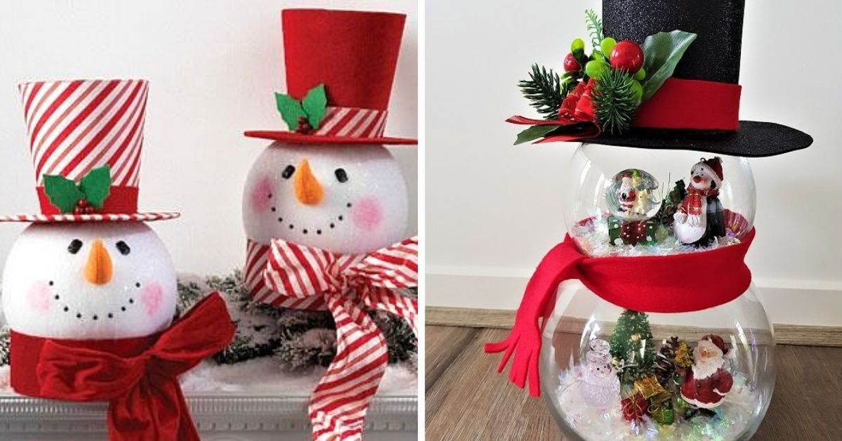 7 Inspiring Ideas for Lovely Snowmen Made of Glass Bowls! Decorations That Will Charm Everyone