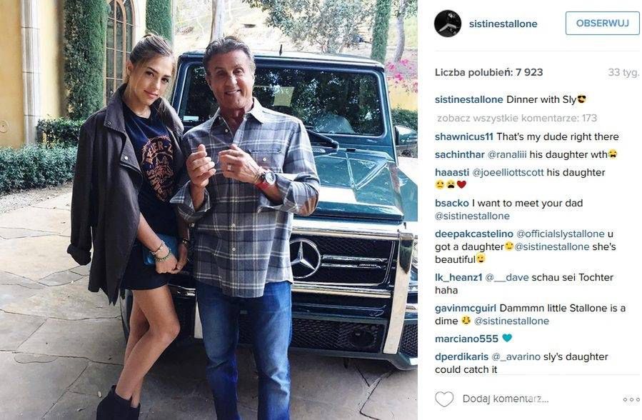 Sistine Stallone, córka Sylvestra Stallone'a (fot. Instagram)