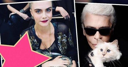 Konkurencja dla kotki Karla Lagerfelda? Uroczy pupil Cary Delevingne. Podbił serca gości pokazu Chanel Haute Couture wiosna-lato 2016