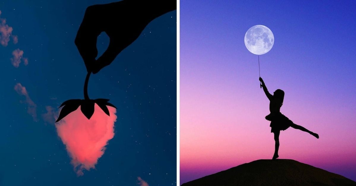 25 Romantic Compositions With Night Sky and Clouds in the Main Role. Dream on...