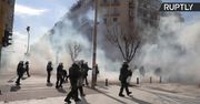 Gwałtowne zamieszki podczas protestów studenckich w Salonikach.