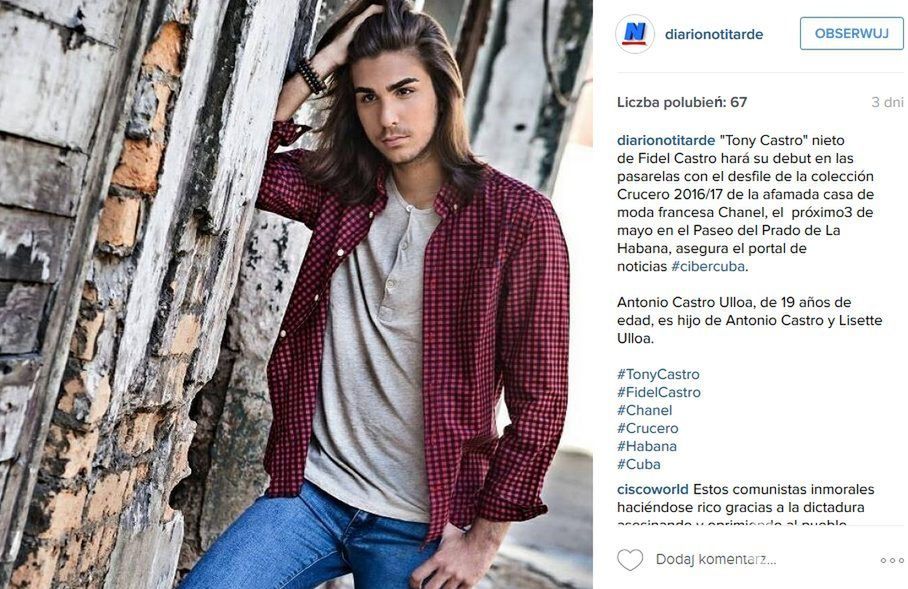 Antonio Castro chce być modelem (fot. Instagram)