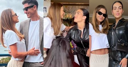 Lewandowscy błyszczą w Cannes. Ania nie oszczędzała na kreacji. Za kulisami spędzała czas z narzeczoną Cristiano Ronaldo